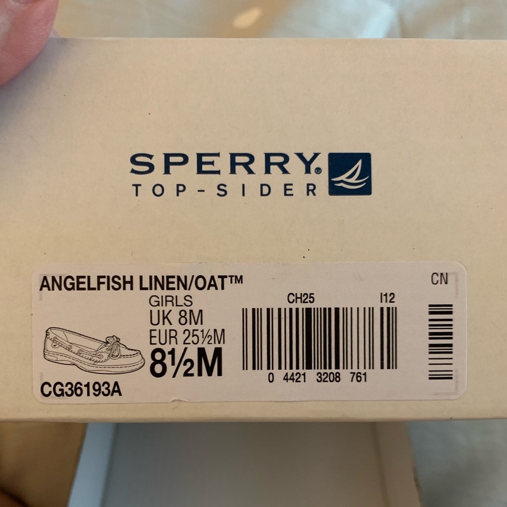 Sperry angelfish girl size 8.5
